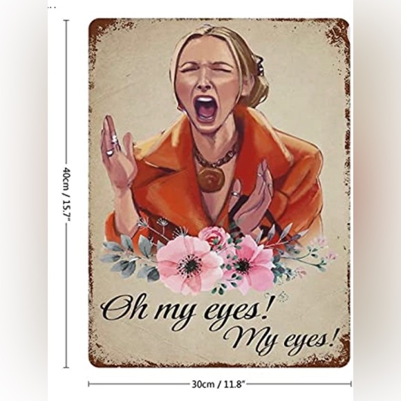 Friends Oh My Eyes Phoebe Retro Metal Tin Sign LARGE SIZE NWT - Picture 4 of 4